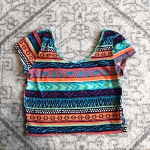 Crop top with open bow back - juniors medium